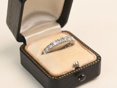 Vintage 2 Carat Brilliant Wedding Ring. Eternity Diamond Band Platinum Size 6