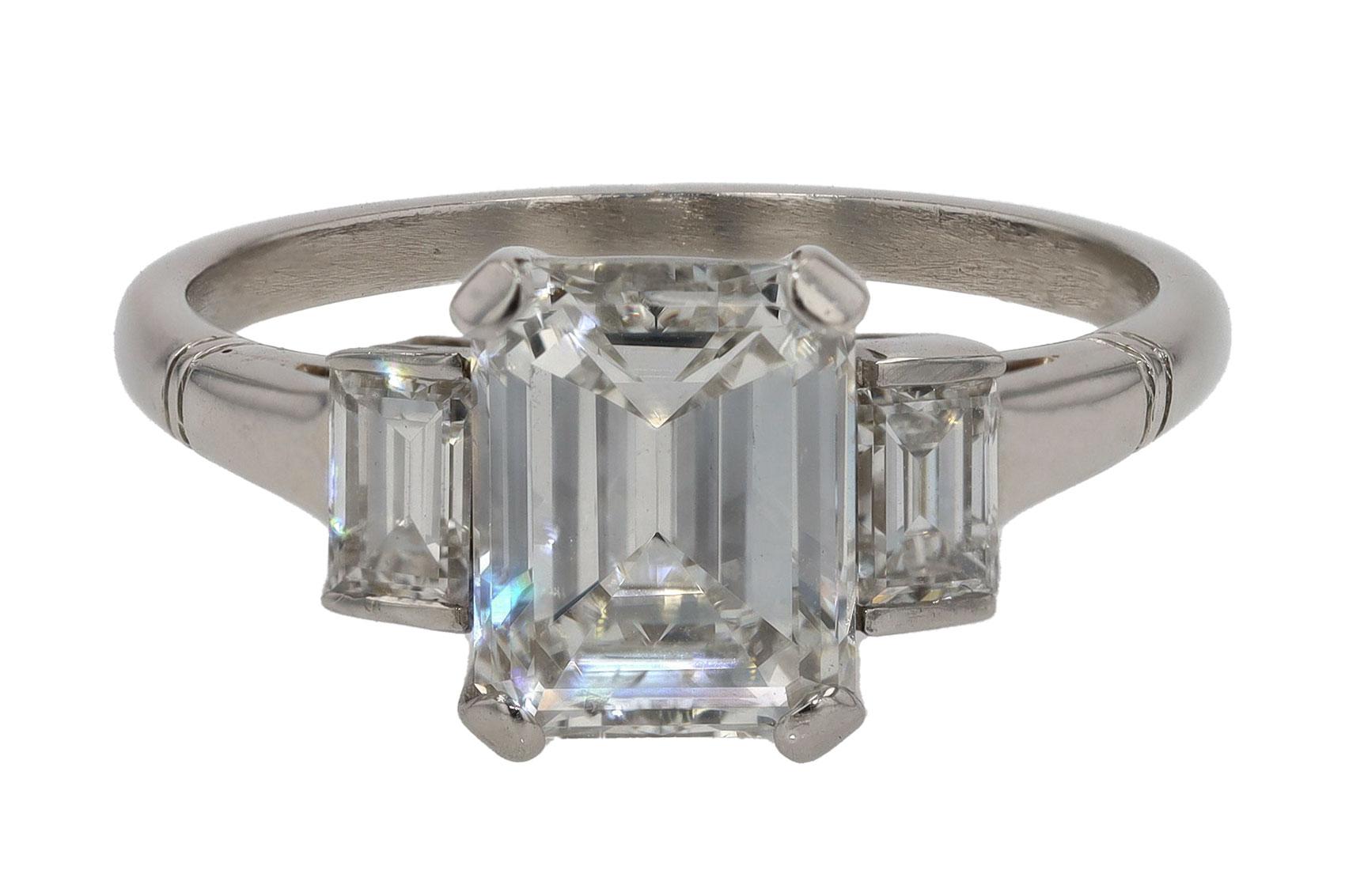 abelini emerald cut diamond engagement rings