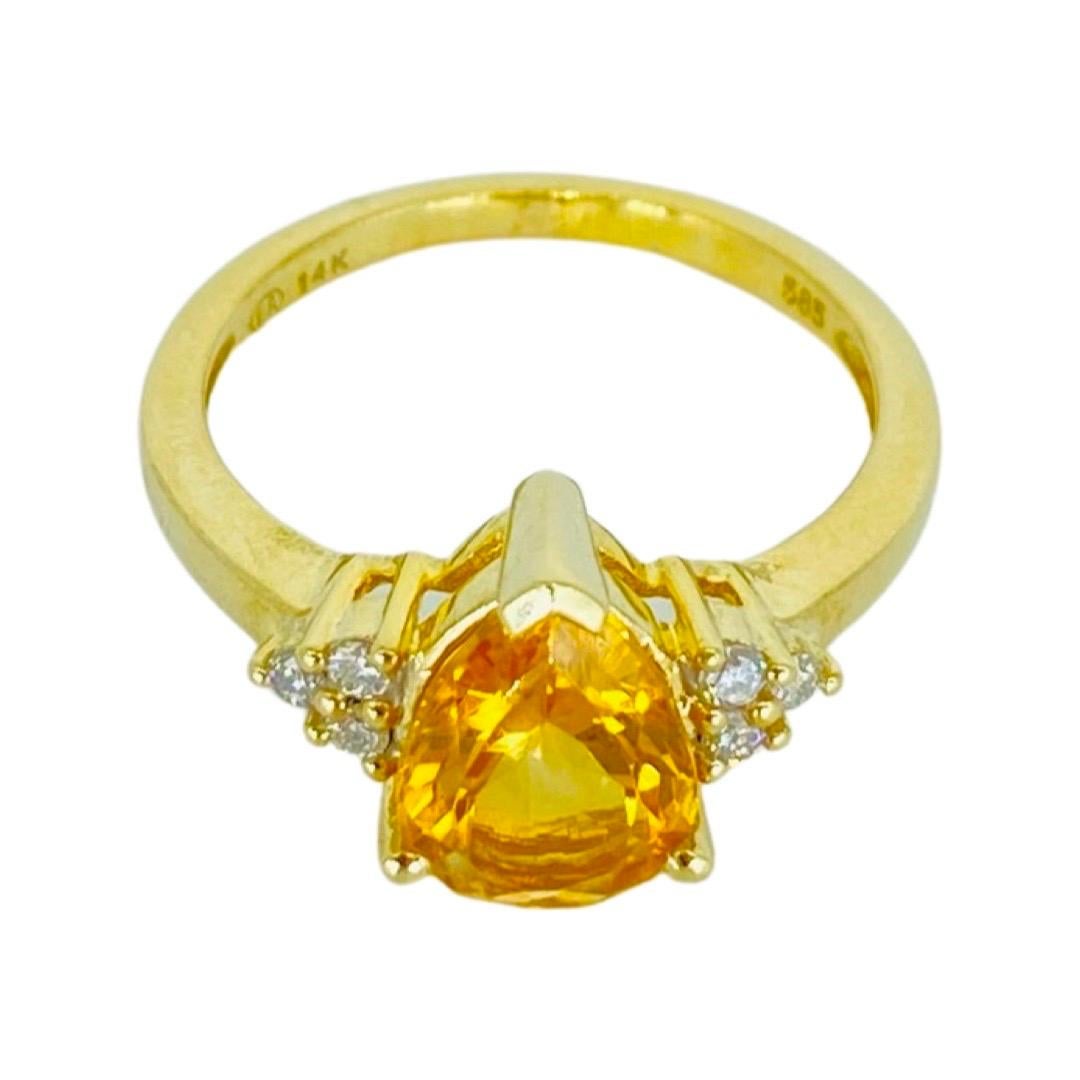 citrine pear shaped ring