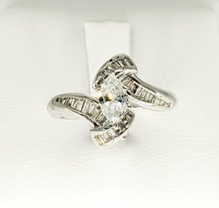 Vintage 2 Carat VS/I Marquise Diamonds Swivel Engagement Ring 14 Karat Gold