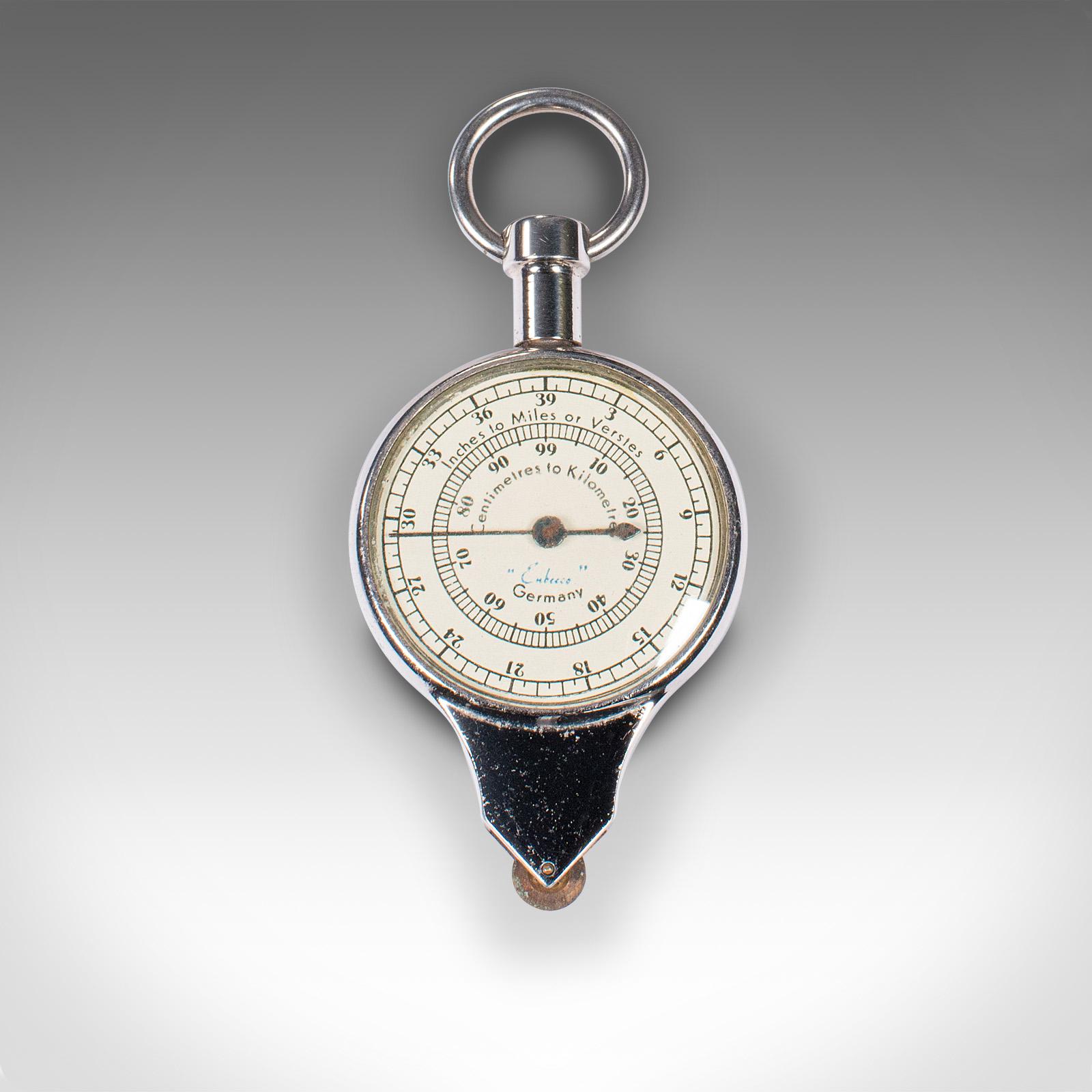 Tedesco Misuratore di mappe a ciondolo 2 in 1, tedesco, strumento di navigazione, metà secolo, 1960 in vendita