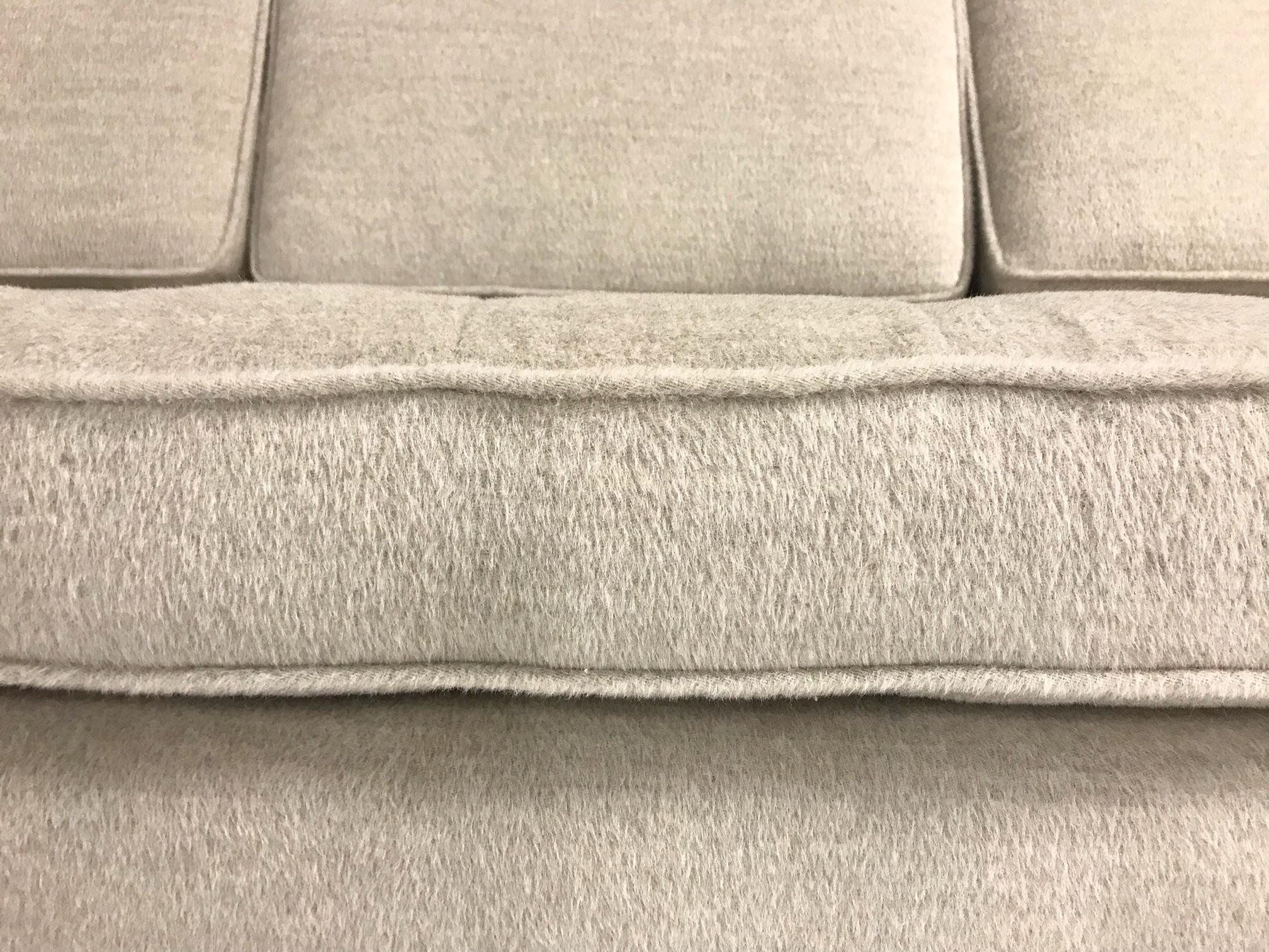 Vintage 2-Piece Sectional Sofa Restored in Gray Loro Piana Alpaca Wool 1