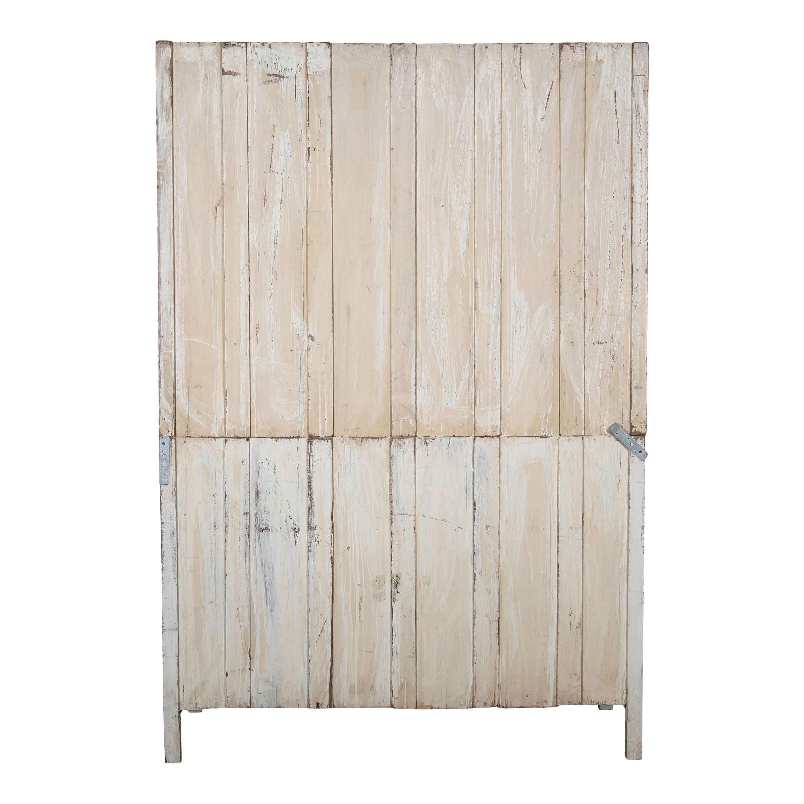 Cabinet blanc 2 pièces By Vintage avec verre en vente 1