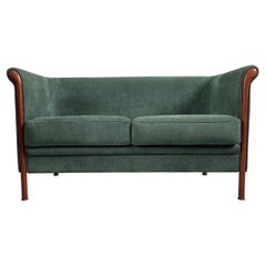 Vintage 2-Seater Sofa By Antonio Citterio For Moroso in Green Fabric, 1980's