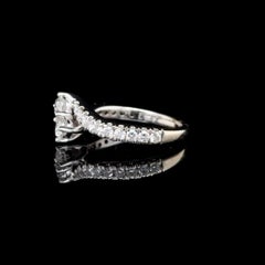 Vintage 2 Stone Diamond 'Toi et Moi' White Gold Bypass Ring