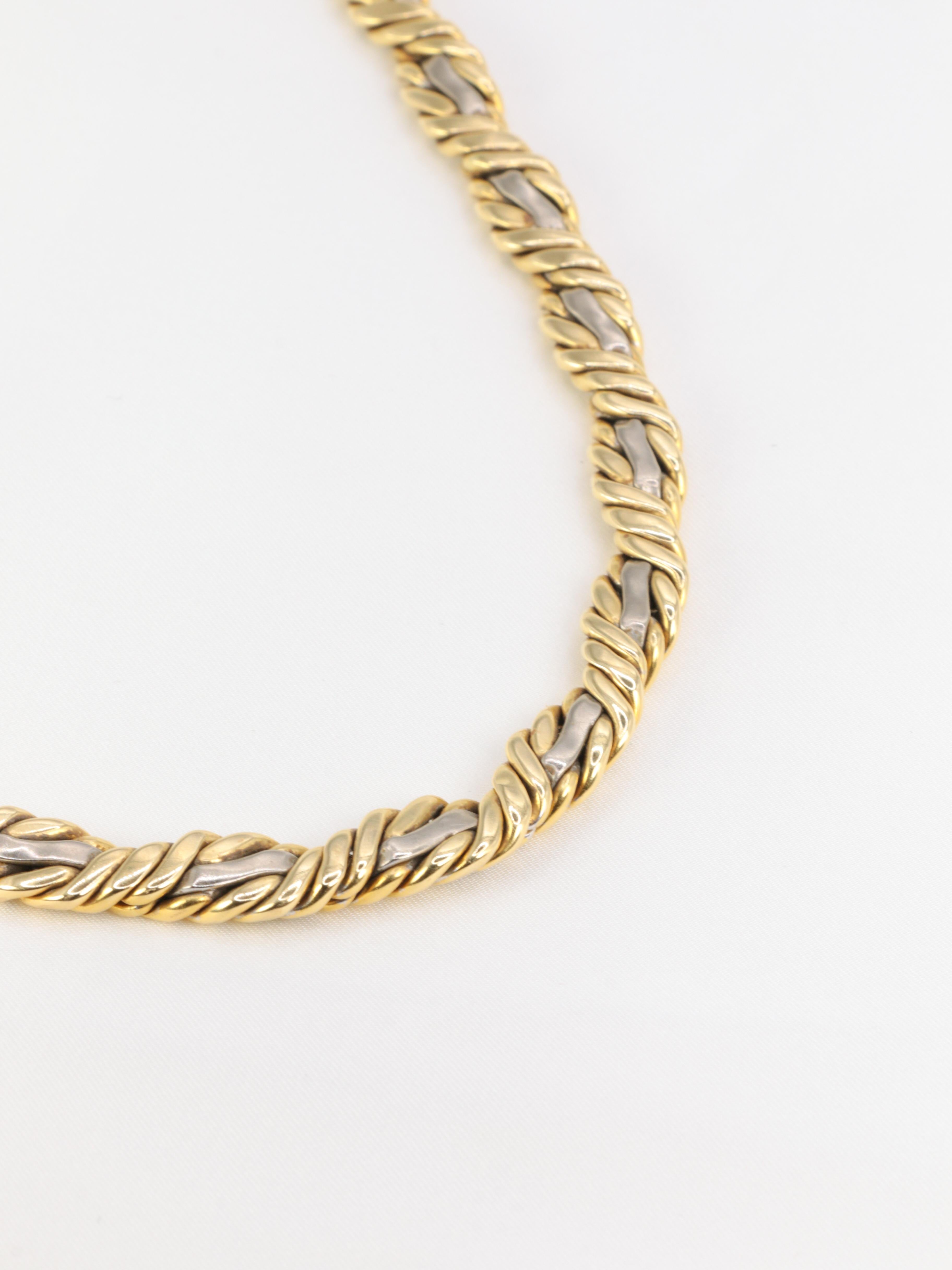 2 tone gold necklace