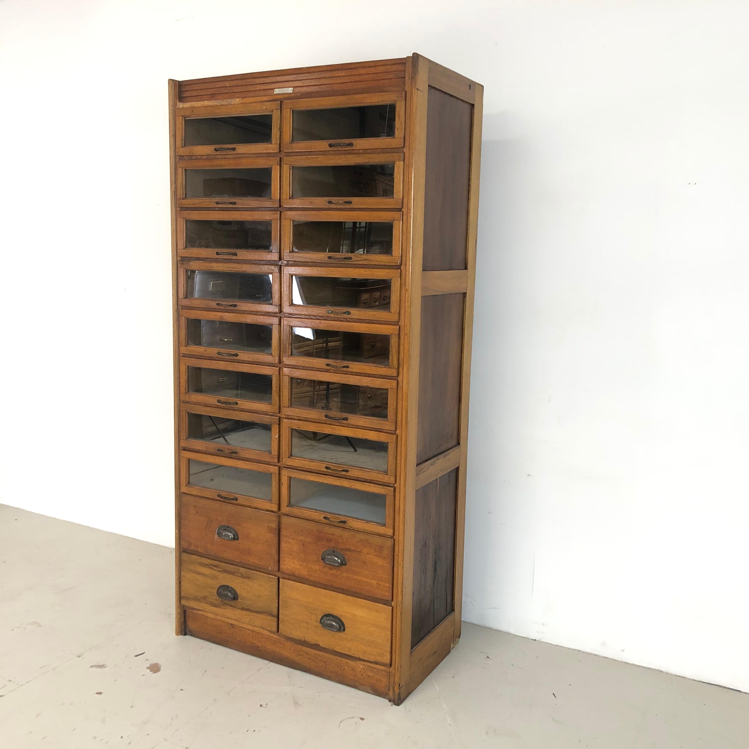 20th Century Vintage 20-Drawer Haberdashery Cabinet Shop Display