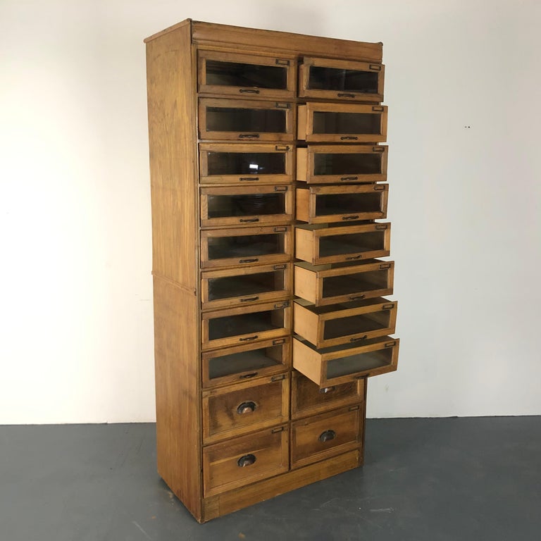 Vintage 20 Drawer Haberdashery Shop Display at 1stDibs