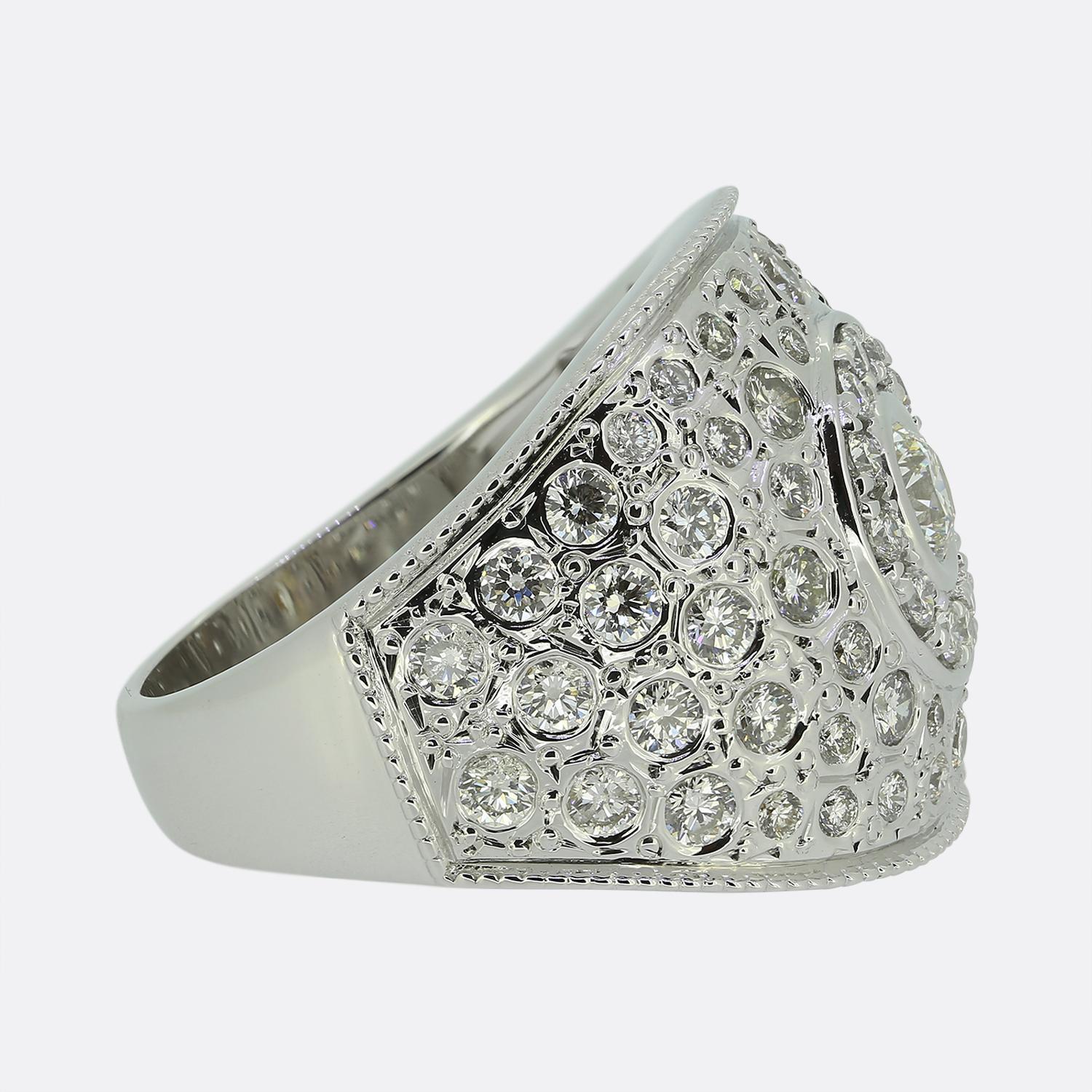 Vintage 2,00 Karat Diamant Kleid Ring (Brillantschliff) im Angebot