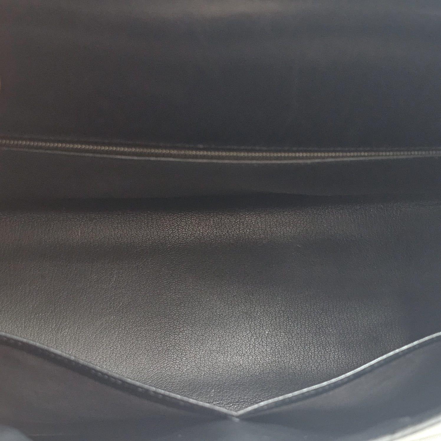 Vintage 2000 Hermes Black Box Leather Kelly 35 Bag 10
