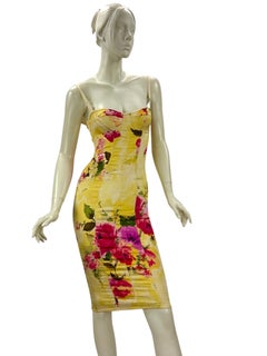 Vintage 2000-s Dolce & Gabbana floral print corset dress