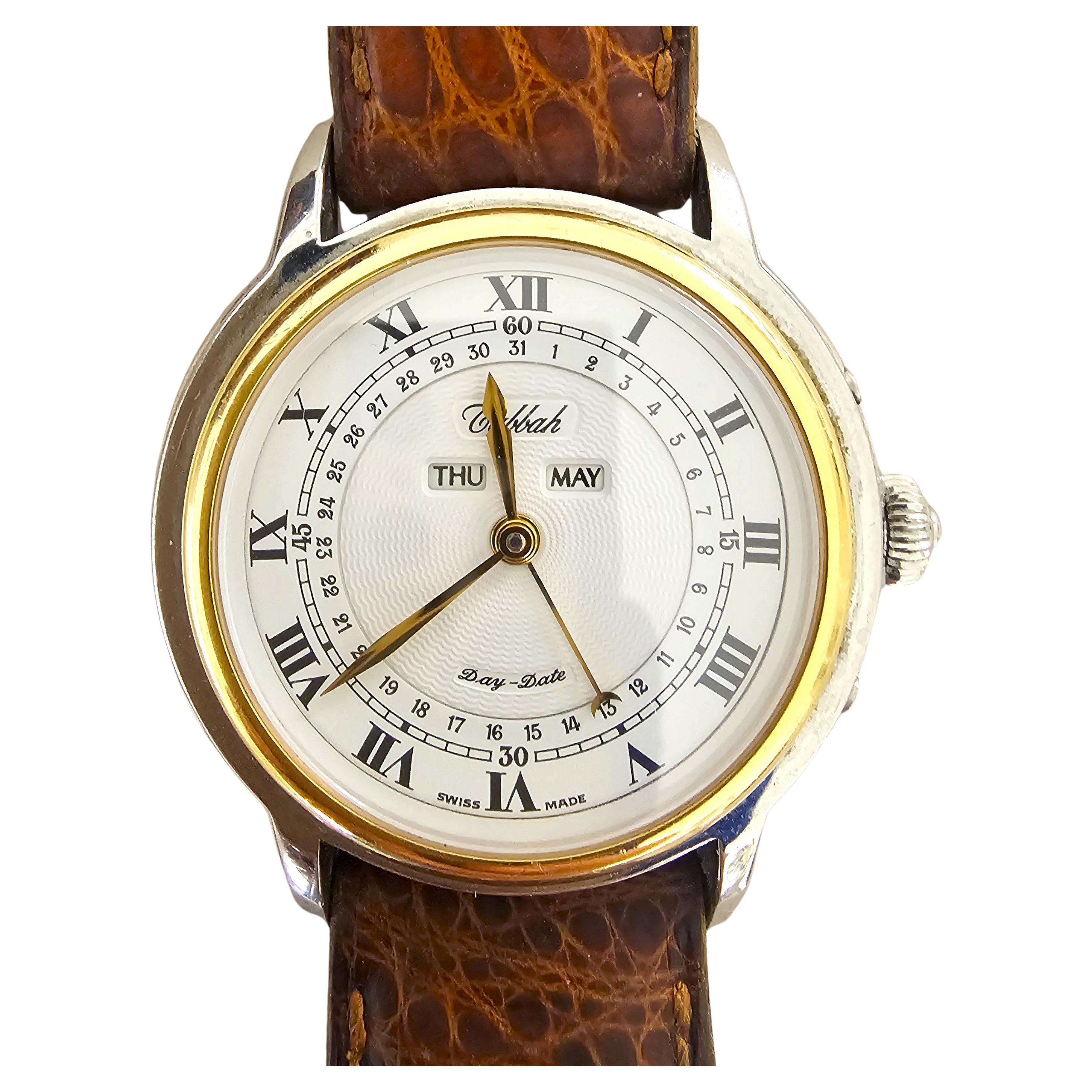 Vintage 2000 Tabbah Swiss Made Watch Personal Quarta Gold 18K