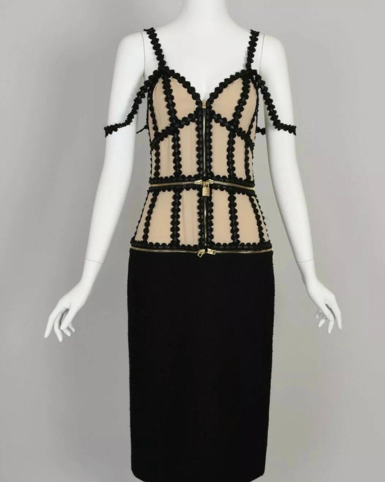 Vintage 2000s Alexander McQueen Dress that Transforms to a Crop Top or Corset For Sale 2