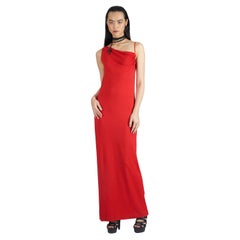 Vintage Versus Versace 2000’s Asymmetrical Neckline Dress