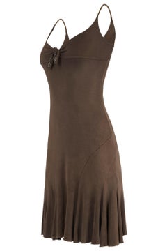 Vintage 2000's Blumarine Brown Bow Dress
