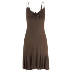 Vestido vintage con lazo marrón Blumarine de los años 2000 Vestido vintage con lazo marrón Blumarine de los años 2000