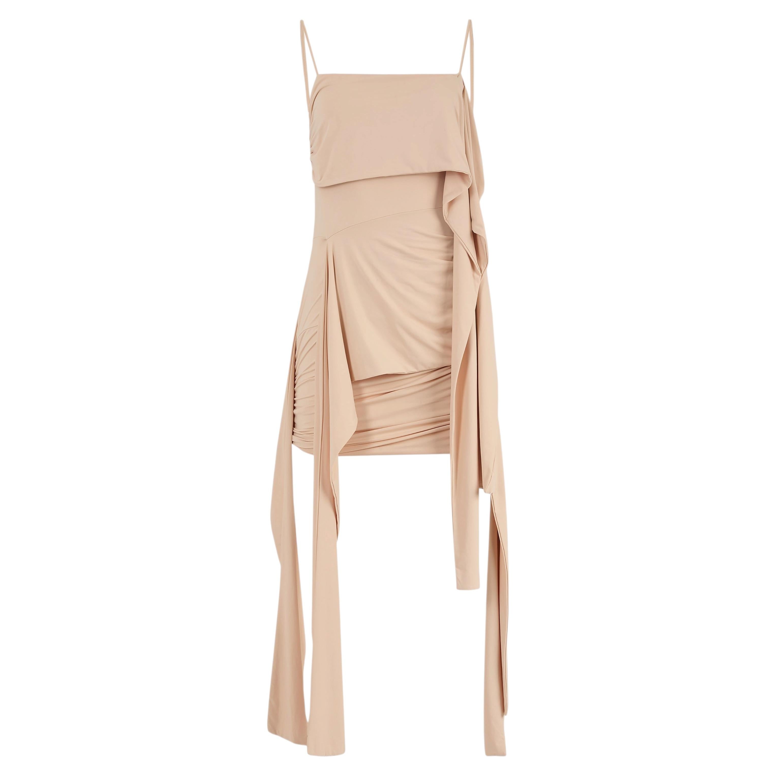 Vintage 2000's Blumarine Pink Nude Drap Dress