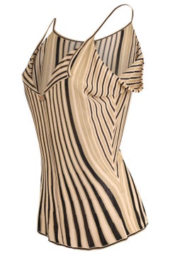 Vintage 2000's Chanel Stricken Streifen Tank Top