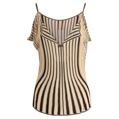 Vintage 2000's Chanel Knit Stripes Tank Top