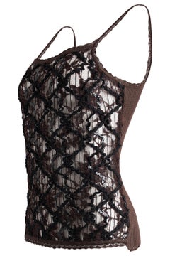Vintage 2000's Christian Lacroix Bazar Lace & Sequin Knit Top