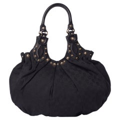 Borsa a tracolla Monogram con borchie d'oro vintage degli anni 2000