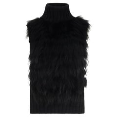 Vintage 2000's Gucci By Tom Ford Knit Fur Top