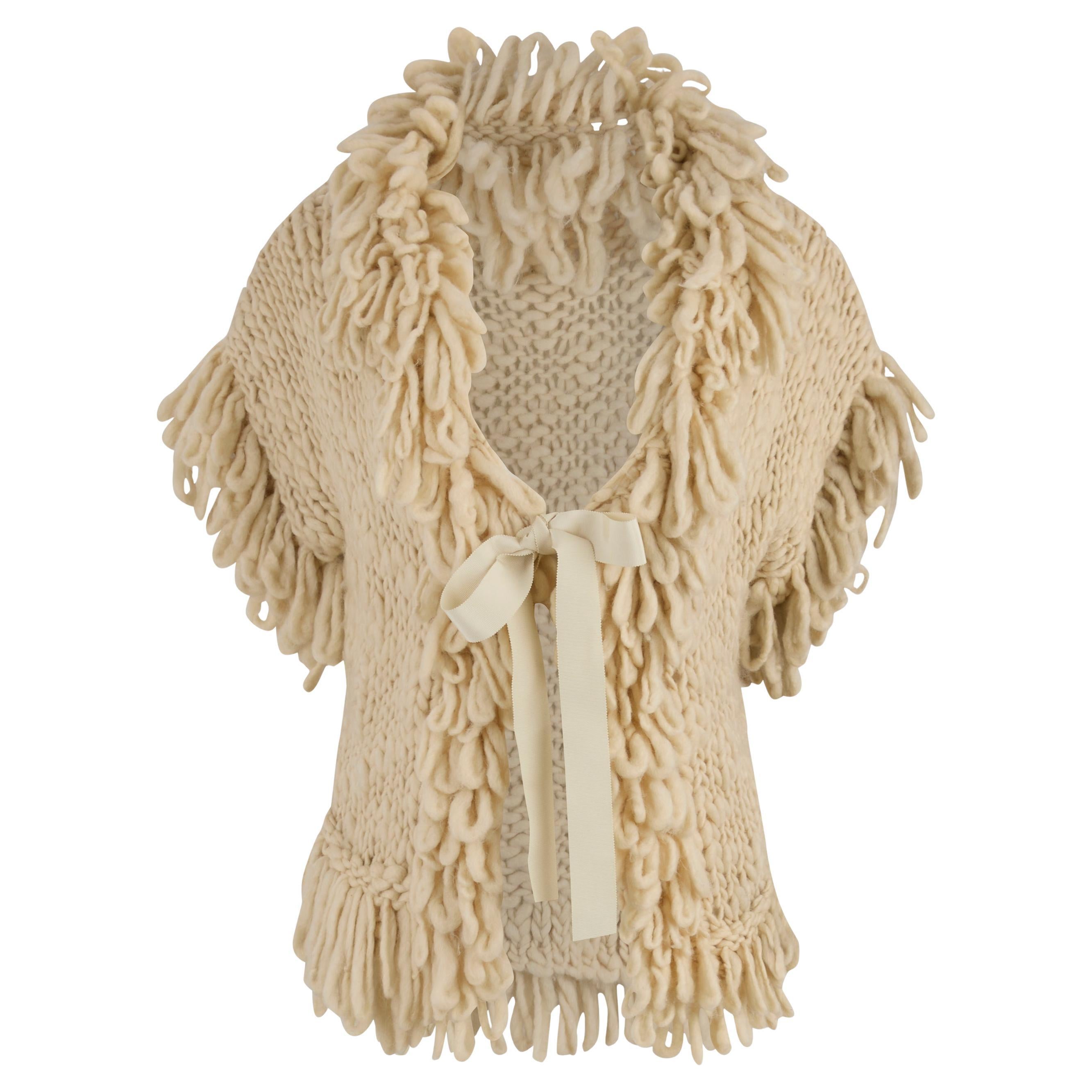 Vintage 2000
s John Galliano Wool Knitted Cardigan For Sale