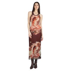 Vintage Jean Paul Gaultier 2000's Koi Tattoo Mesh Kleid