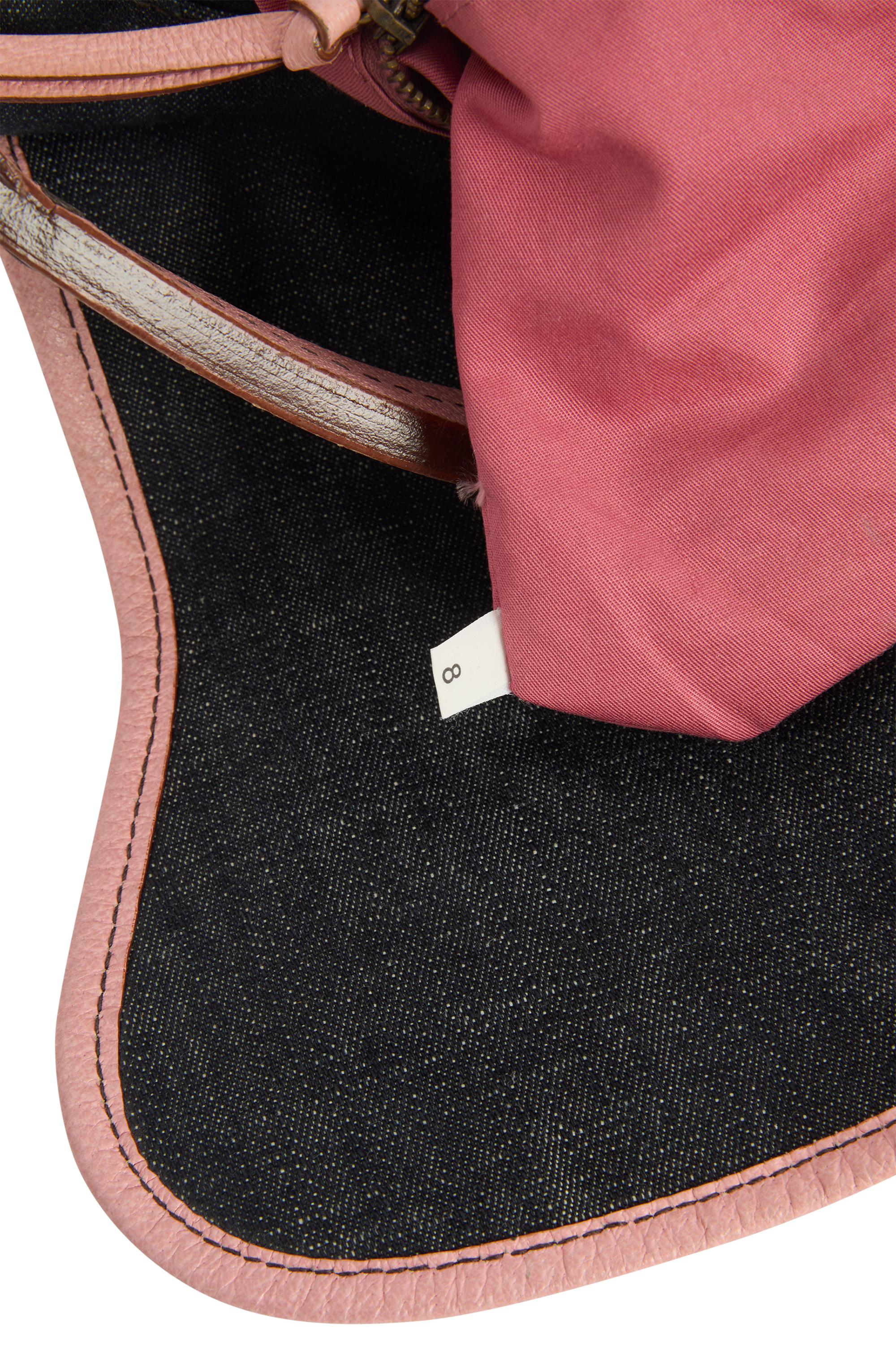 Vintage 2000's Miu Miu Denim Rosa Hobo Umhängetasche im Angebot 2