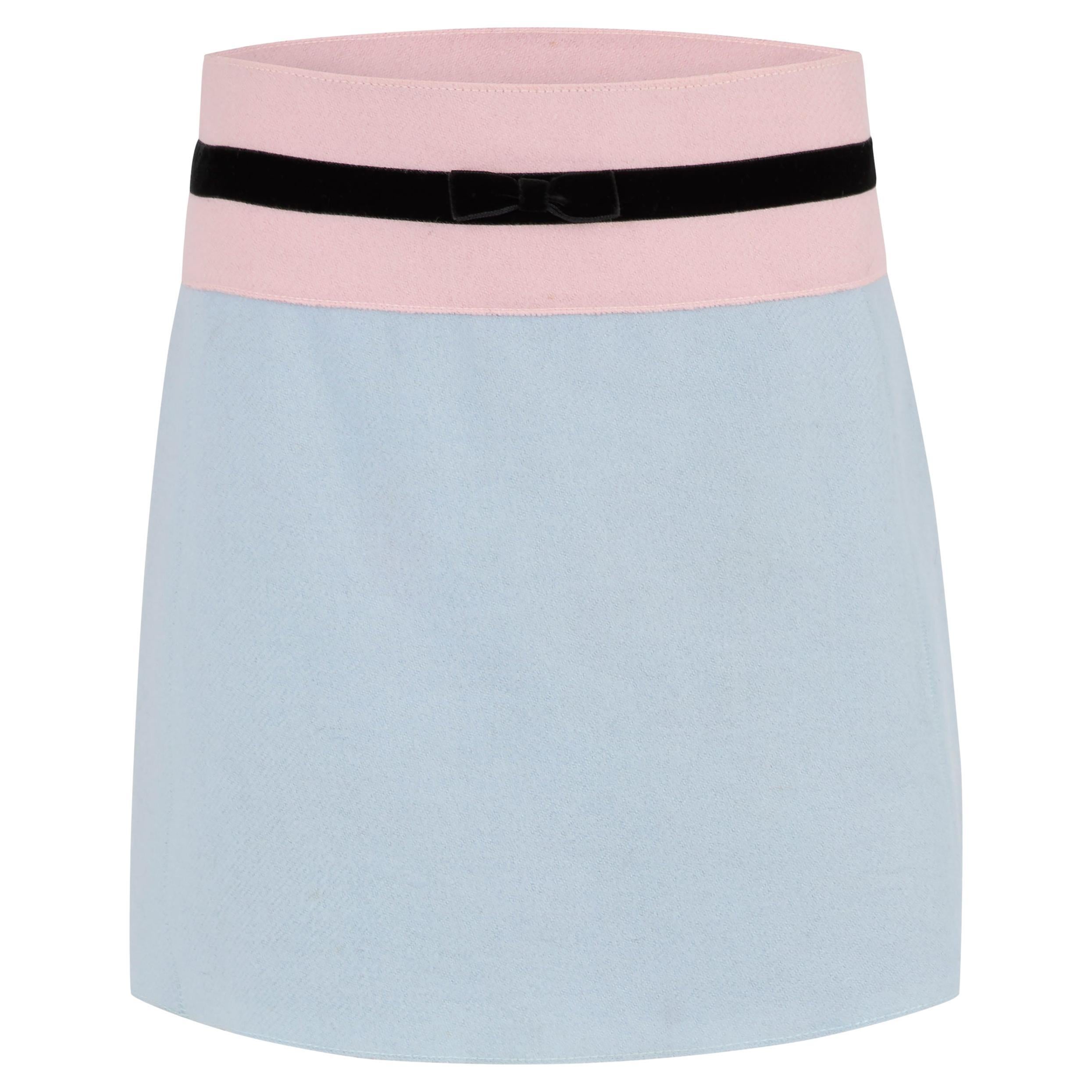 Vintage 2000's Miu Miu Wool Bow Skirt