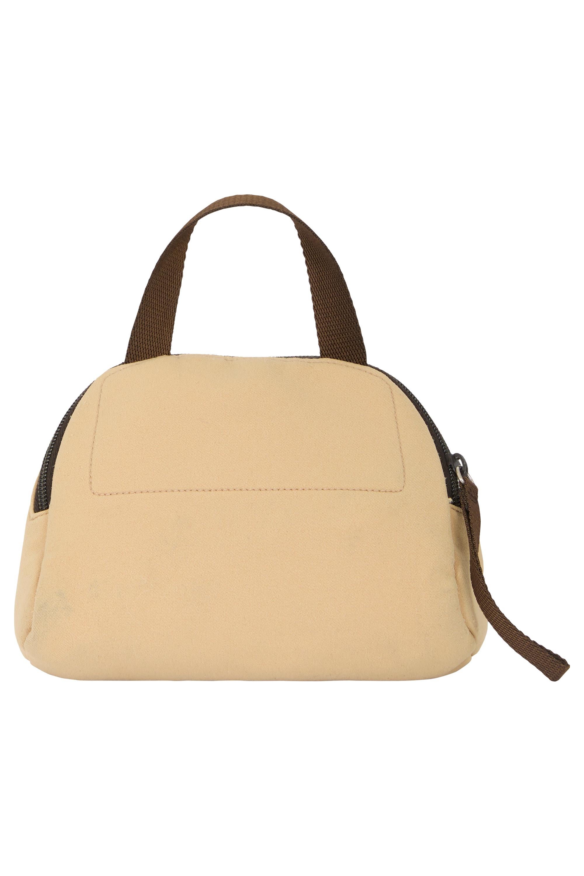 Vintage 2000's Prada Beige Canvas Mini Top Handle Pouch en vente 2
