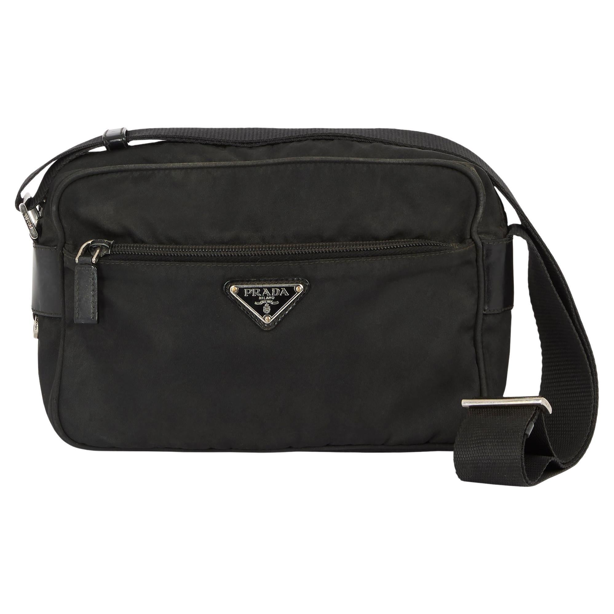 Vintage 2000
s Prada Black Nylon Crossbody Bag