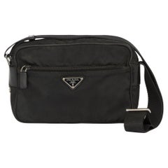 Vintage 2000
s Prada Black Nylon Crossbody Bag