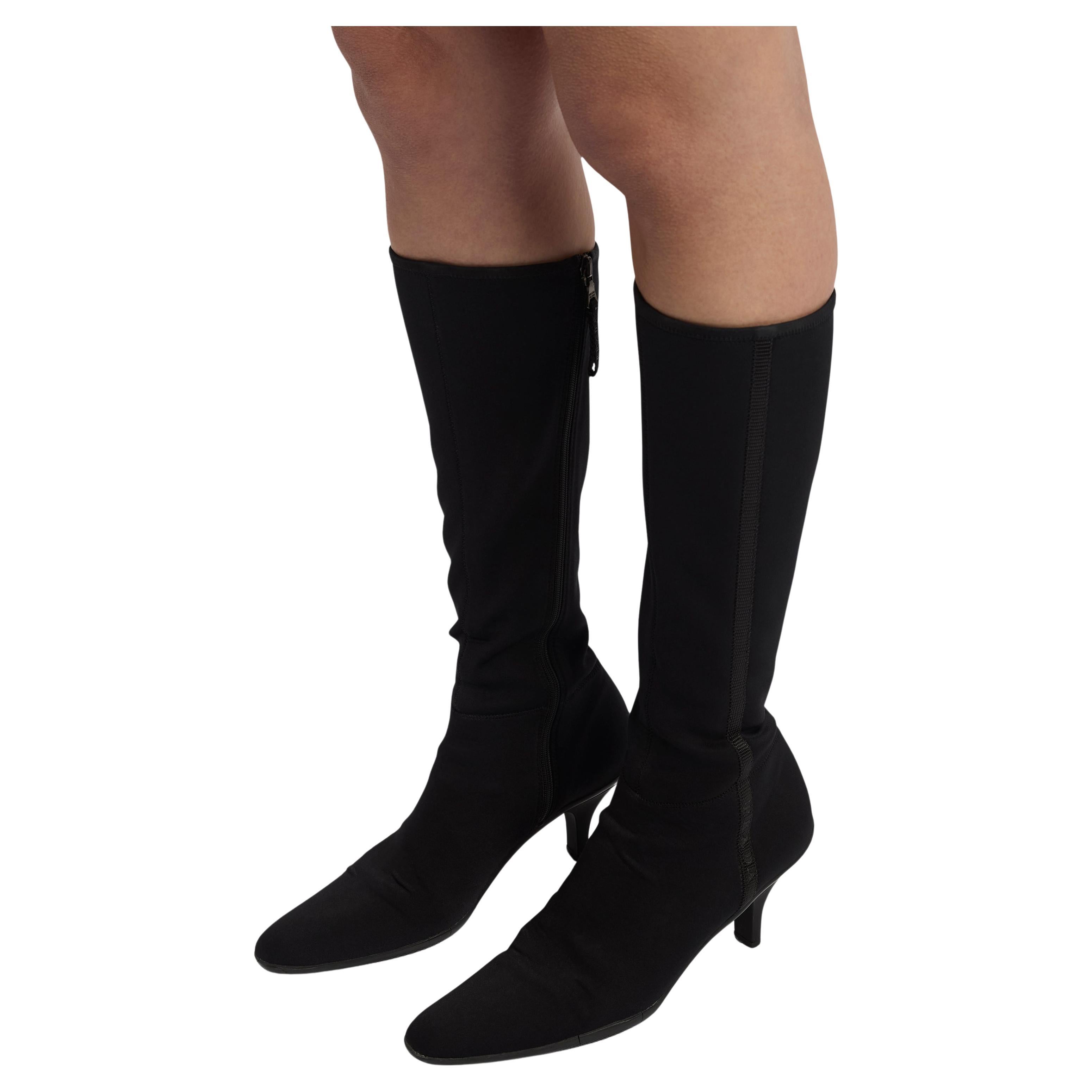 Botas calcetín negras Prada vintage años 2000