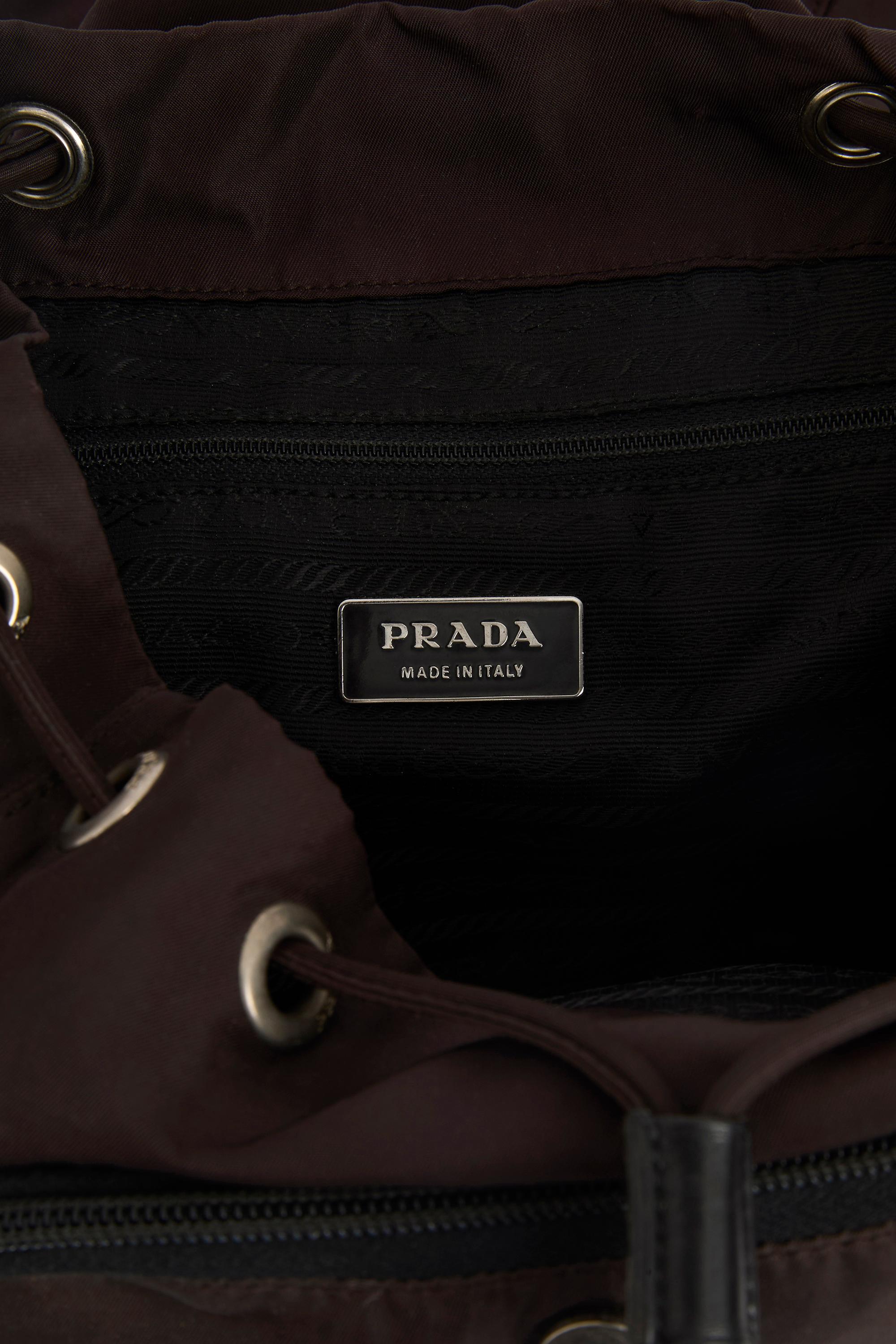 Vintage 2000's Prada Brown Nylon Backpack Excellent état - En vente à London, GB