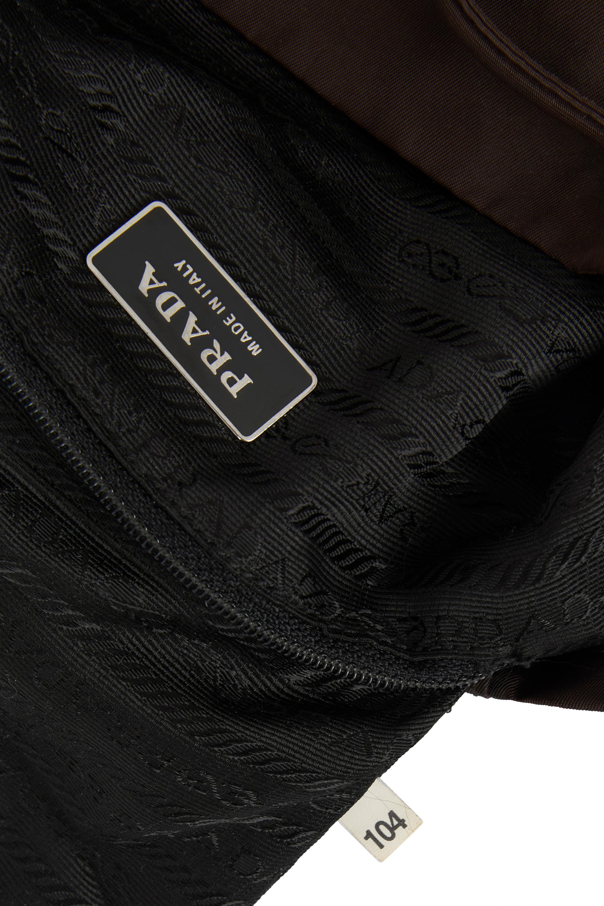 Vintage 2000's Prada Brown Nylon Backpack Unisexe en vente