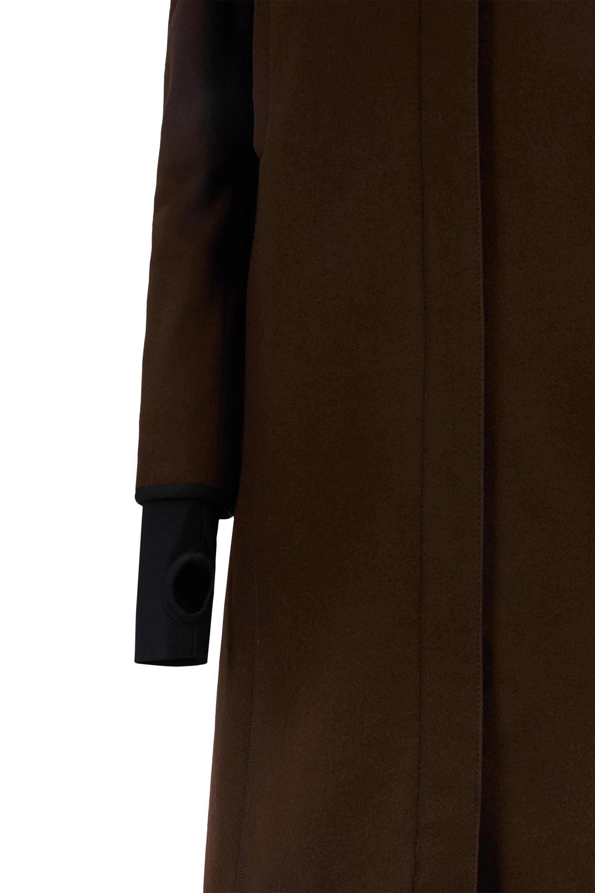 Vintage 2000's Prada Brown Wool Coat Excellent état - En vente à London, GB