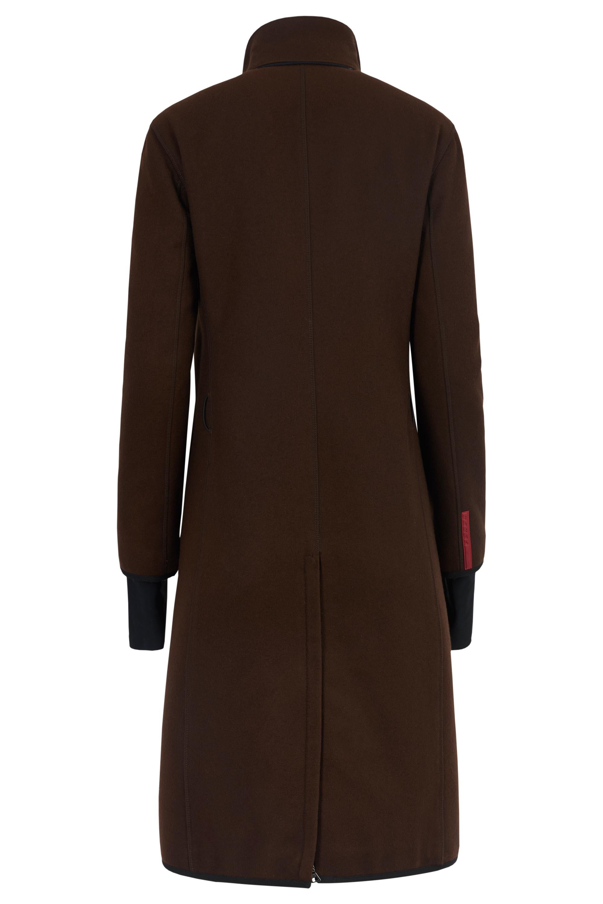 Vintage 2000's Prada Brown Wool Coat en vente 1