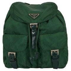 Vintage 2000
s Prada Green Nylon Backpack