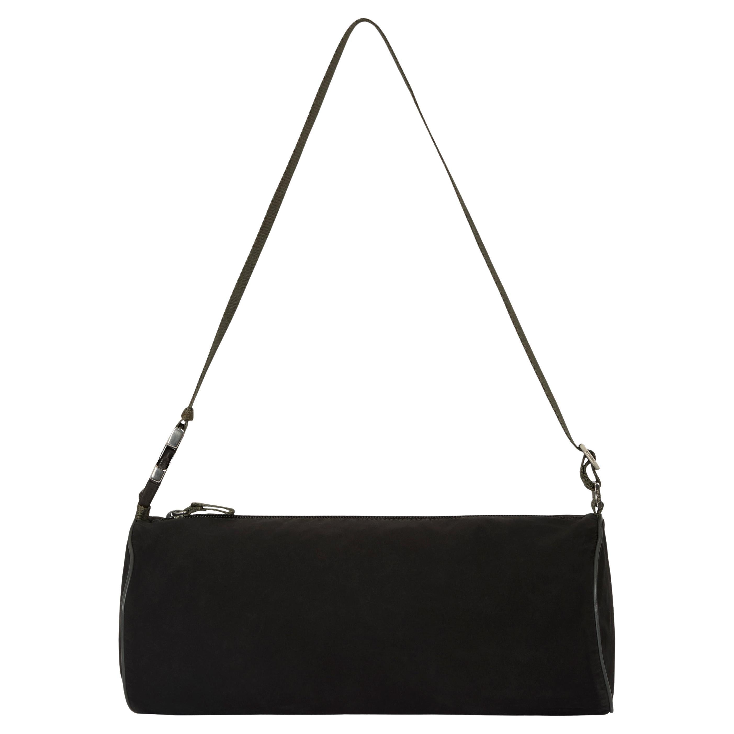 Vintage 2000
s Prada Nylon Cylindrical Shoulder Bag