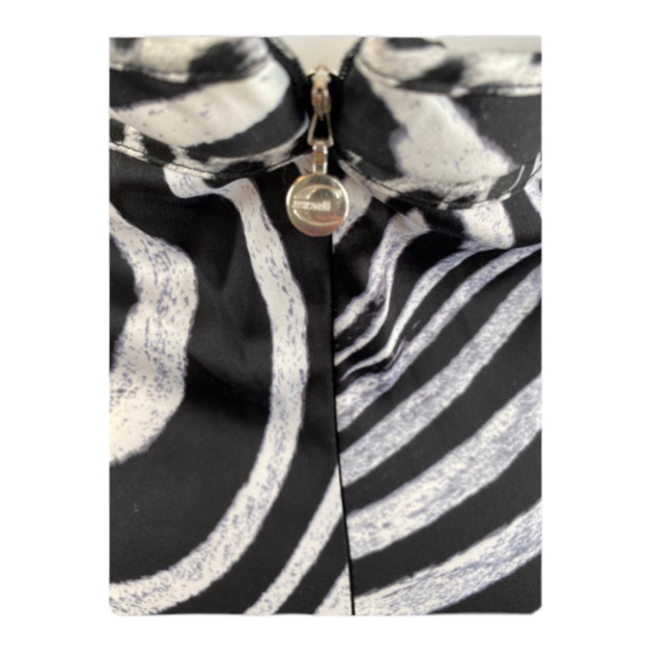 Vintage 2000s Roberto Cavalli Just Cavalli Bustier Zebra Animal Print Dress Gown For Sale 5