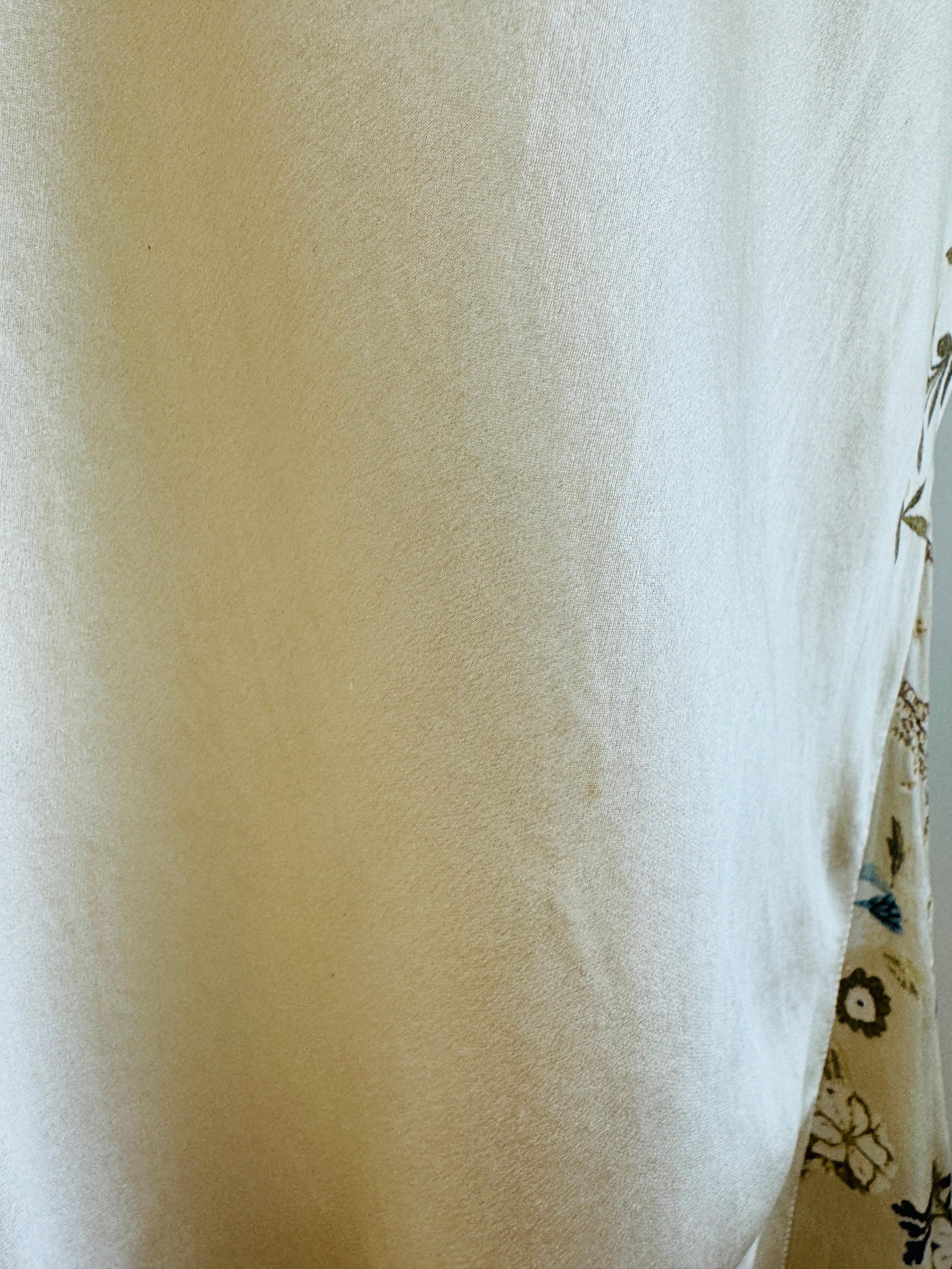 Vintage 2000s Roberto Cavalli Maxi Floral Bias Silk Slip Dress Mermaid Wedding 14