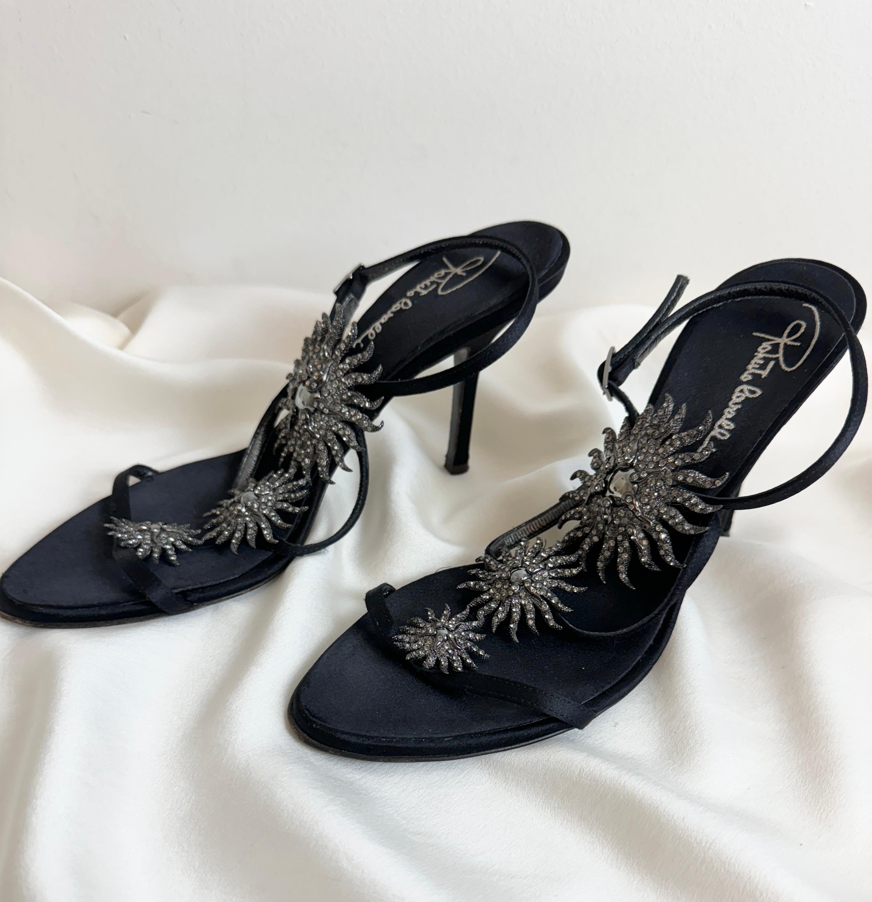 Vintage 2000er Roberto Cavalli Starburst Emaille Strass Heels Schuhe mit Absatz, Vintage für Damen oder Herren