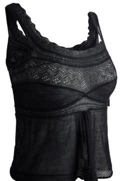 Vintage 2000's Yves Saint Laurent Black Cashmere Tank Top