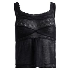 Vintage 2000's Yves Saint Laurent Black Cashmere Tank Top