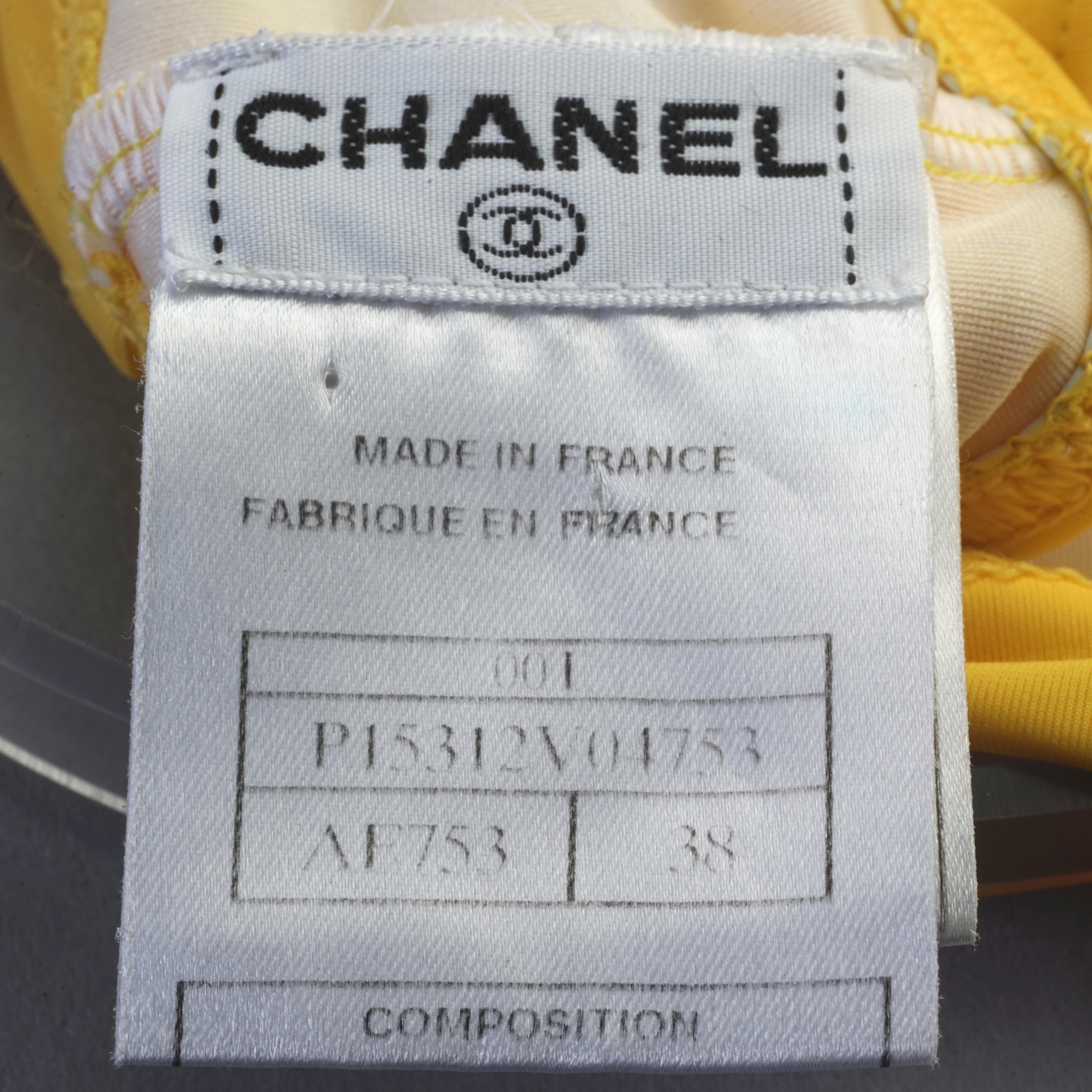 Vintage 2001 CHANEL Belted Logo Halter Swim Top 1