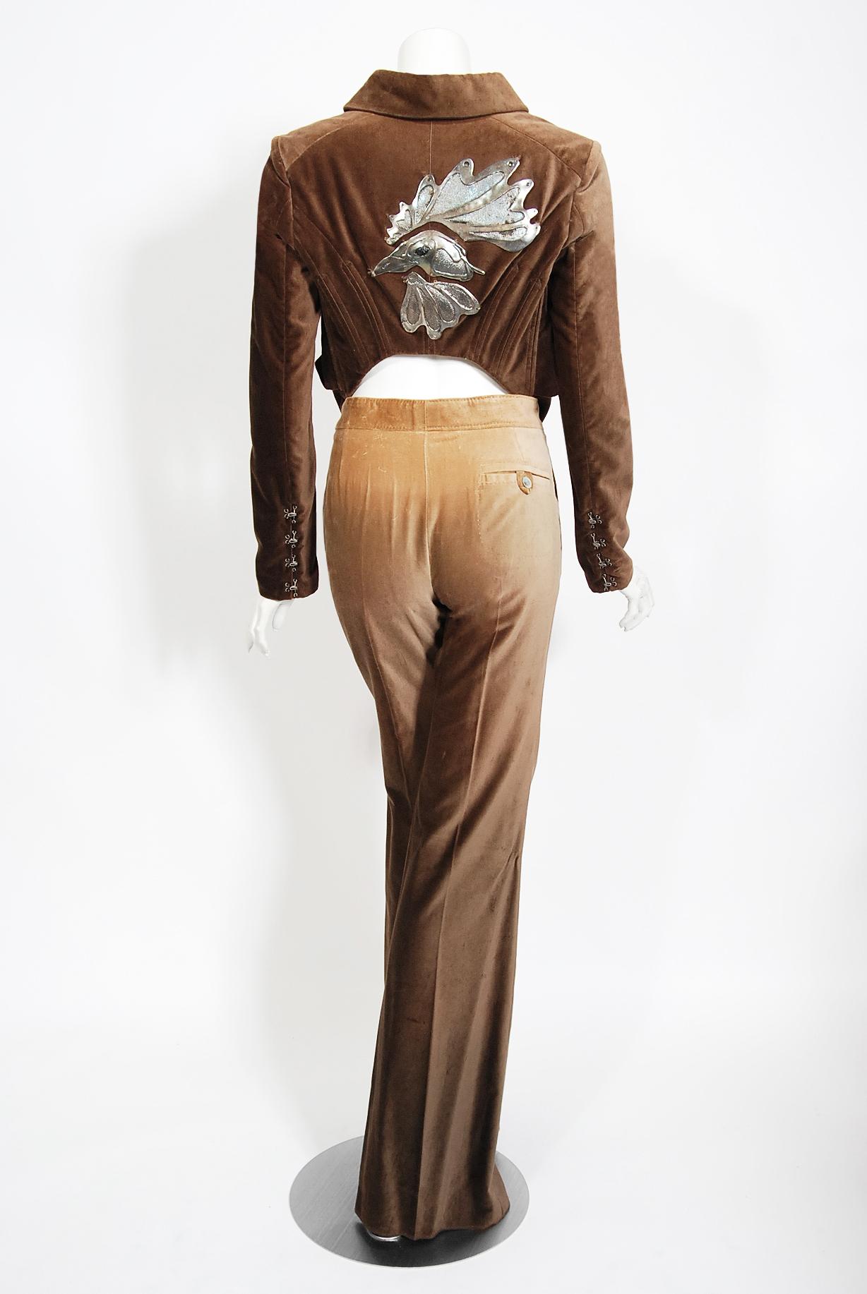 Vintage 2001 Chloe by Stella McCartney Ombré Velvet Cropped Jacket Pants & Boots 4