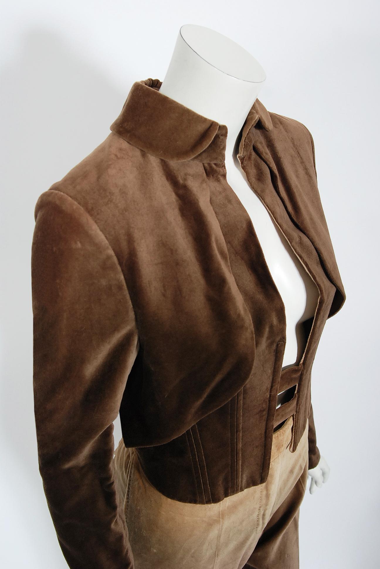 Vintage 2001 Chloe by Stella McCartney Ombré Velvet Cropped Jacket Pants & Boots 2