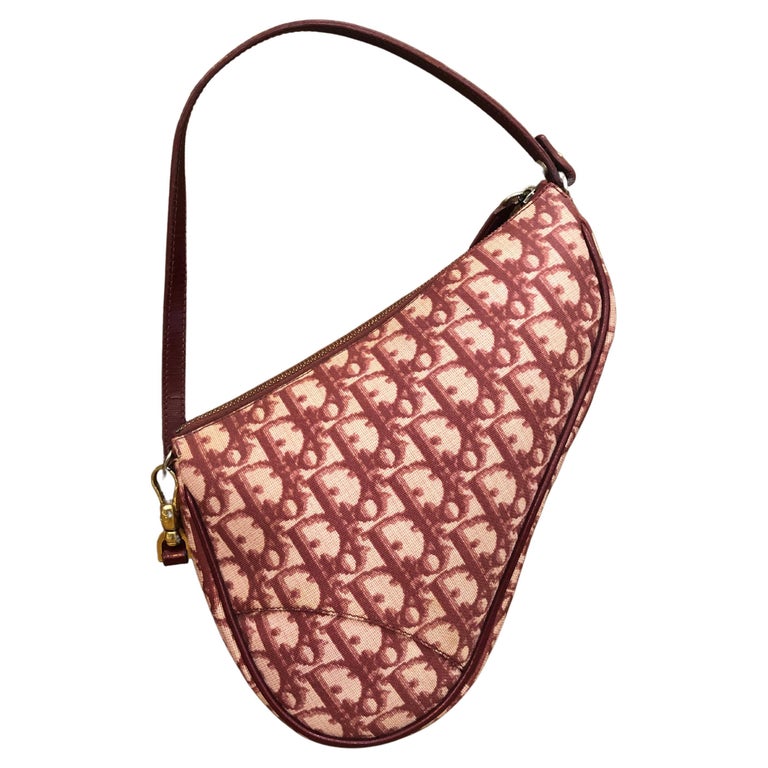 Christian Dior Diorissimo Saddle Pochette - Burgundy Shoulder Bags