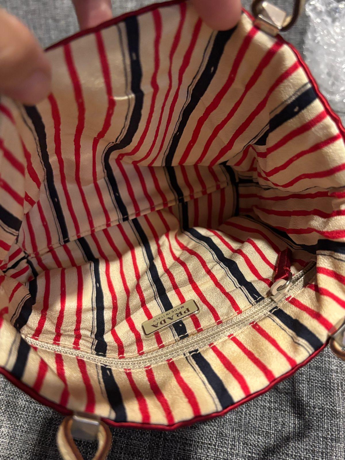 Vintage 2001 Prada Red Satin Mini Bag For Sale 4